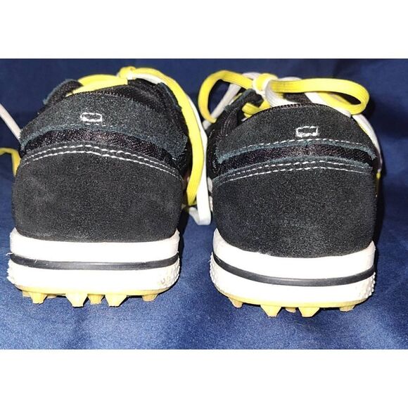 Crocs with Hank Haney Drayden Golf Black Burst Suede Leather Golf Shoes Size 5. - Picture 6 of 9